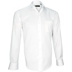 Vêtements Homme Chemises manches longues Emporio Balzani chemise tissu armure bianco blanc Blanc
