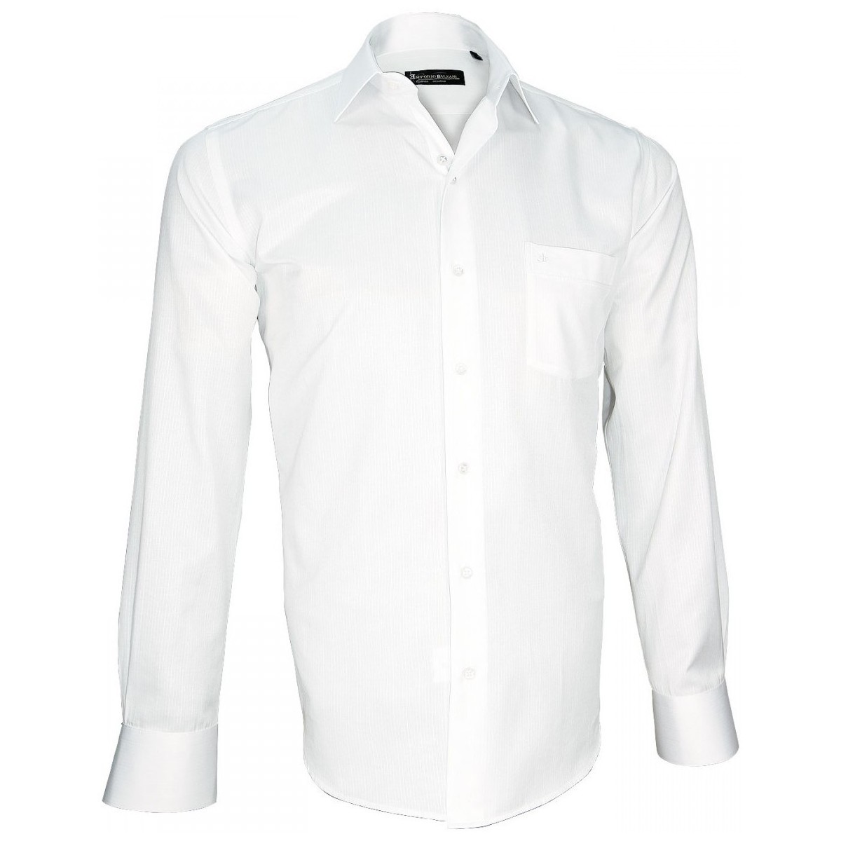 Vêtements Homme Chemises manches longues Emporio Balzani chemise tissu armure bianco blanc Blanc