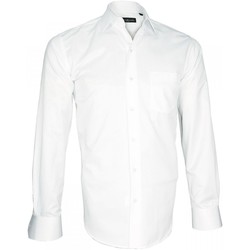 Vêtements Homme Chemises manches longues Emporio Balzani chemise armure diagonale bianco blanc Blanc