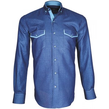 Vêtements Homme Chemises manches longues Emporio Balzani chemise mode tasca new bleu Bleu
