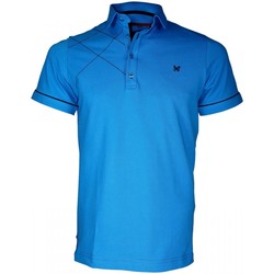 Vêtements Homme Polos manches courtes Andrew Mc Allister polo brode plymouth turquoise Turquoise