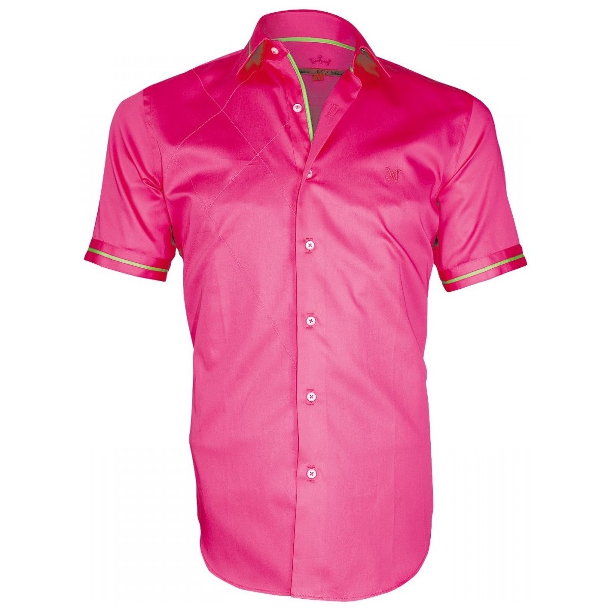 Vêtements Homme Chemises manches courtes Andrew Mc Allister chemisette brodee sohoo rose Rose