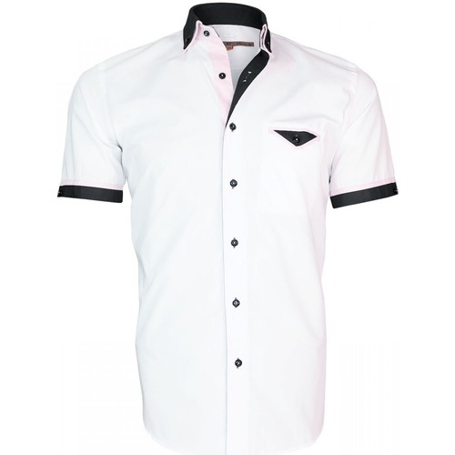 Vêtements Homme Chemises manches courtes Chemise Casual Devon Orange chemisettes mode conventry blanc Blanc