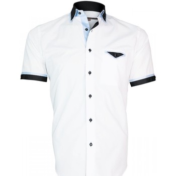 Vêtements Homme Chemises manches courtes Polo Mode Marcone Noir chemisettes mode conventry blanc Blanc