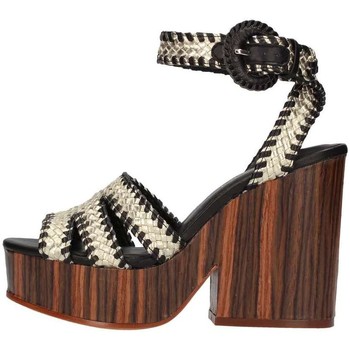 Chaussures Femme Sandales et Nu-pieds The Seller S5413 santal Femme Platine / Noir Platine / Noir