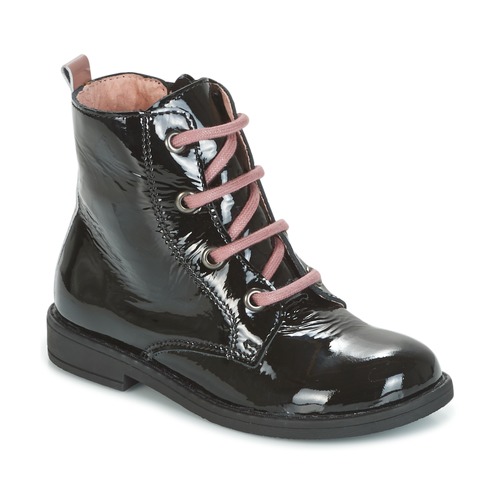 Chaussures Fille Boots Before Hiking Boots Before NELLI BLU CS722-58 Khaki HEMANU Noir / Rose