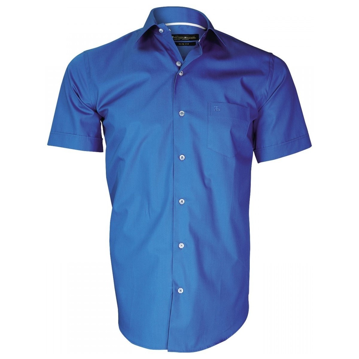 Vêtements Homme Chemises manches courtes Emporio Balzani chemisette en popeline montebello bleu Bleu