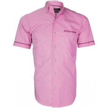 Vêtements Homme Chemises manches courtes Emporio Balzani chemisette vichy piastrella rose Rose