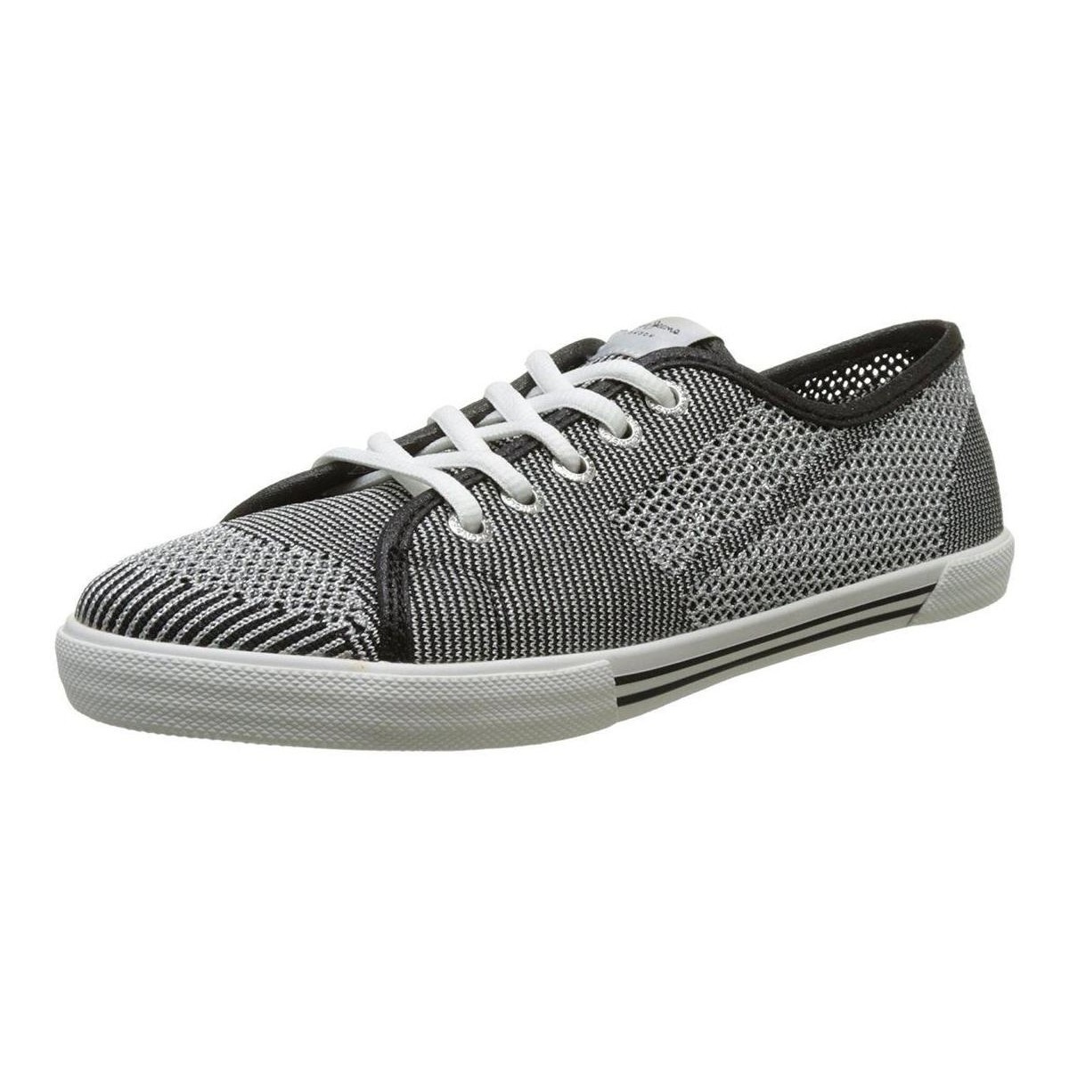 Chaussures Femme Baskets mode Pepe jeans ABERLADY FISHNET METAL Gris