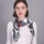 Accessoires textile Femme Echarpes / Etoles / Foulards Silkart Carré de soie Gustav Klimt L'Accomplissement Blanc