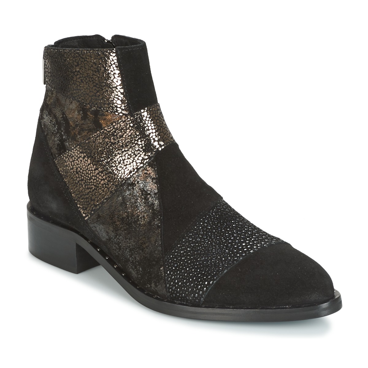 Chaussures Femme agl black ankle boots SILKO V1 CR VEL NOIR Noir