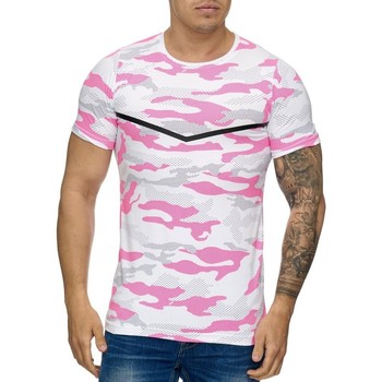 Vêtements Homme T-shirts & Polos Cabin T-shirt homme camouflage T-shirt 3178 rose et Blanc Rose