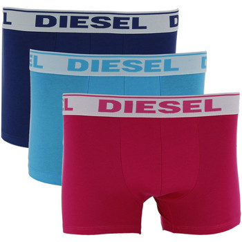 Sous-vêtements Homme Boxers Diesel Pack 3   Shawn (Marine/Ciel/Fushia) Bleu