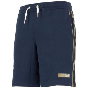 Vêtements Homme Shorts / Bermudas Ea7 Emporio Armani geometric-patch Short Bleu