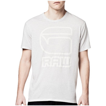 Vêtements Homme Polos manches courtes G-Star Raw T-Shirt G-Star RCT charge White htr Blanc cassÃ©