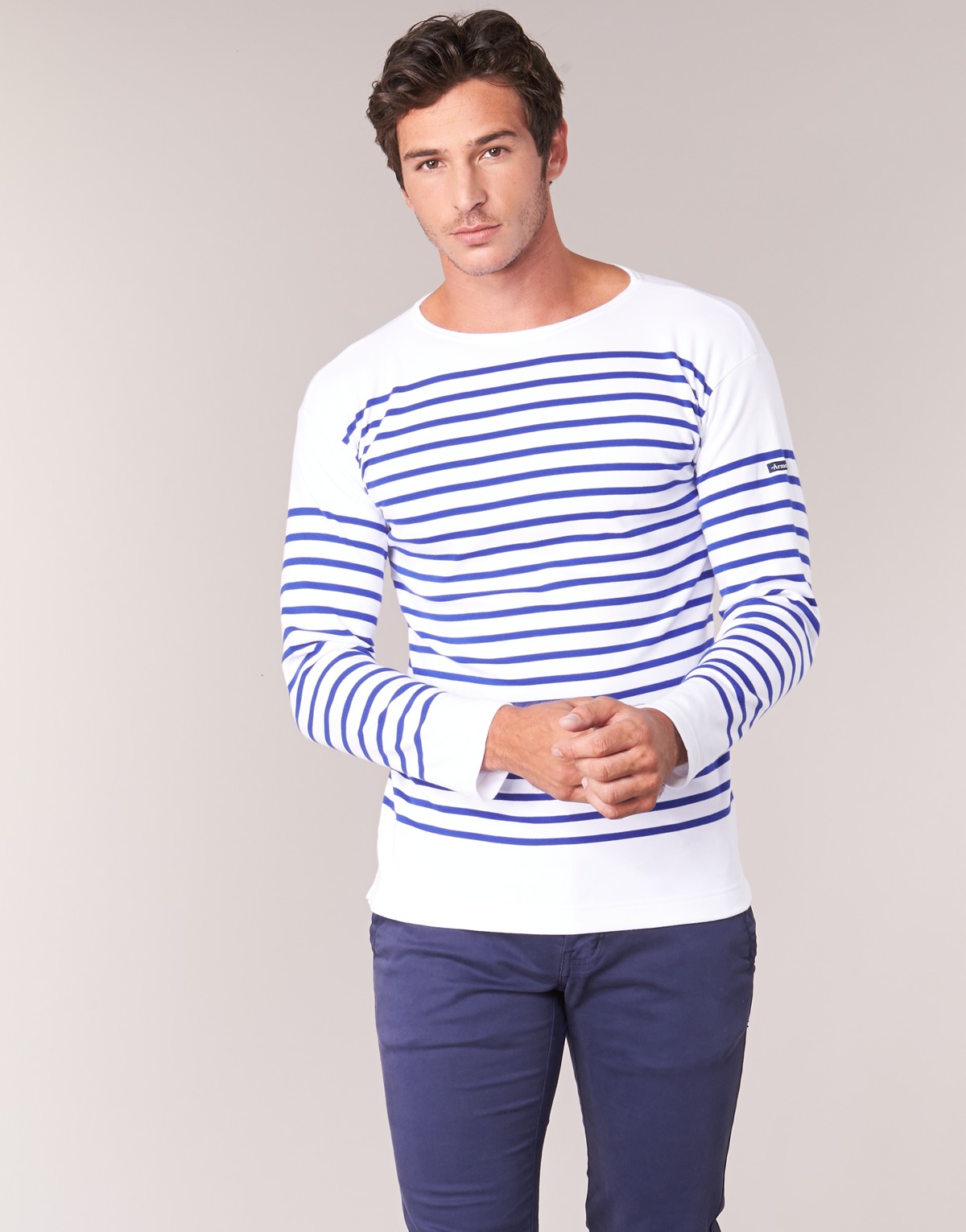 Vêtements Homme Lacoste Logo Premium Men's T-Shirt AMIRAL Blanc / Bleu