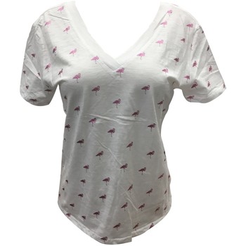 Vêtements Femme T-shirts manches courtes Dress Everest Code Tee Shirt Zinka Blanc Signe Rose KT107 Blanc
