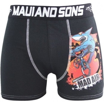 boxers maui and sons  boxer homme coton mad air noir blanc 