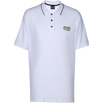 Vêtements Homme T-shirts & Polos Ea7 Emporio Black Armani Polo Blanc