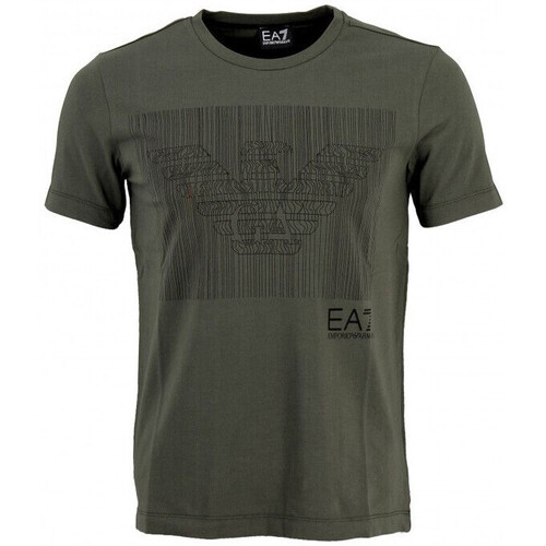 Vêtements Homme T-shirts & Polos EMPORIO ARMANI logo-embroidered crew sweatshirtni Tee-shirt Gris