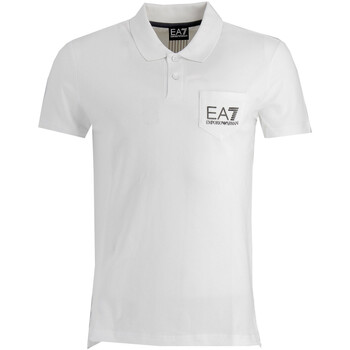 Vêtements Homme T-shirts & Polos trainers ea7 emporio armani x8x094 xk239 a120 black whitei Polo Blanc