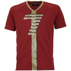 Vêtements Homme T-shirts & Polos Ea7 Emporio velvet-effect Armani Tee-shirt EA7 Rouge