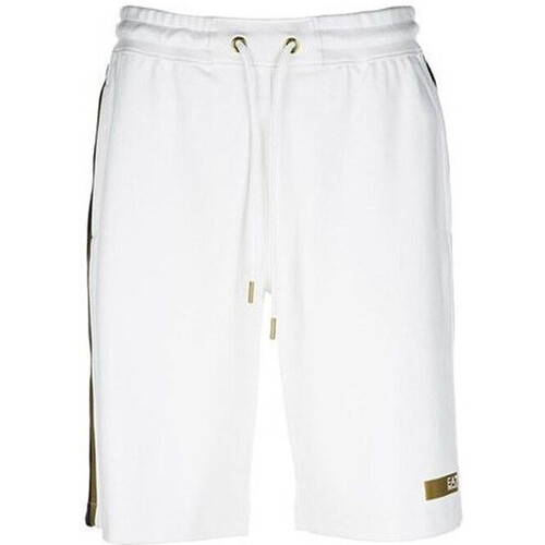 Vêtements Homme Shorts / Bermudas Ea7 Emporio Armani logo-print Short Blanc
