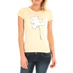 Vêtements Femme T-shirts manches courtes LuluCastagnette T-Shirt Pics Printe Ours Jaune Jaune
