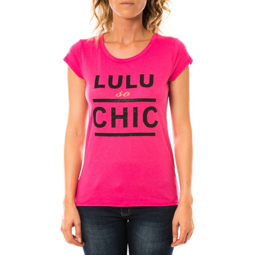 Vêtements Femme T-shirts manches courtes LuluCastagnette TEEN logo-print zipped hoodie Rosa Rose