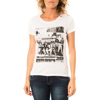 Vêtements Femme T-shirts manches courtes LuluCastagnette T-shirt Mag Blanc Blanc
