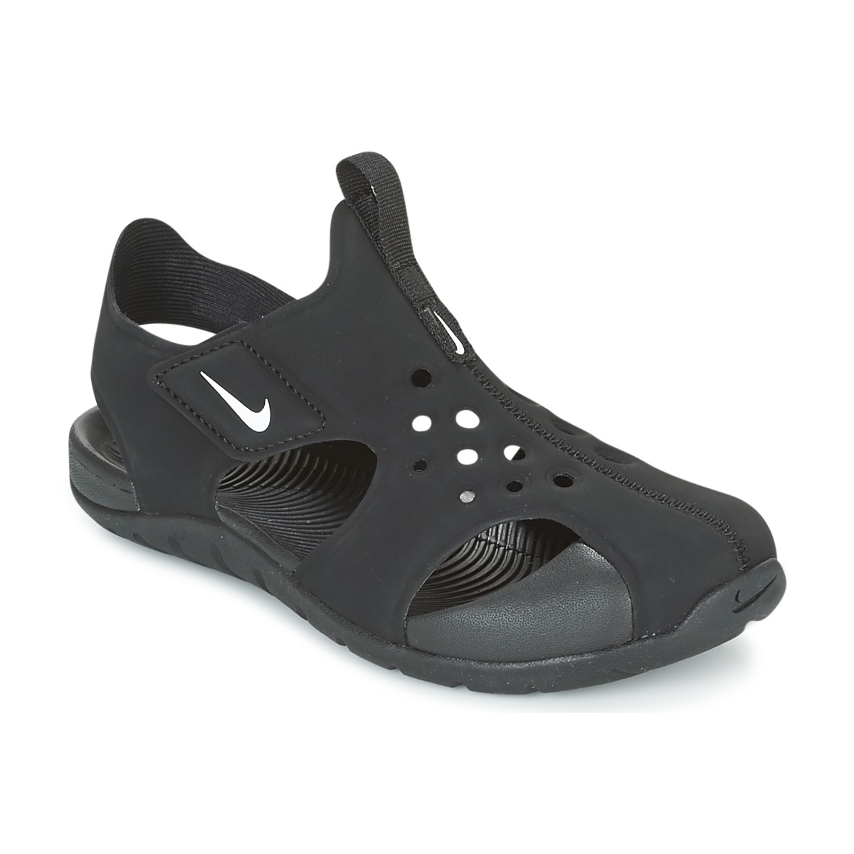 Nike SUNRAY PROTECT 2 CADET Noir / Blanc - Chaussures Claquettes Enfant  45,00 €