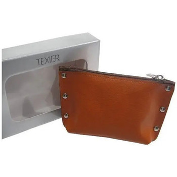Texier Porte monnaie  Studbags cuir Fabrication France 26180 Orange