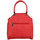 Sacs Femme Sacs porté main Fuchsia Sac déstructure effet perforé lézard  F9672 Rouge
