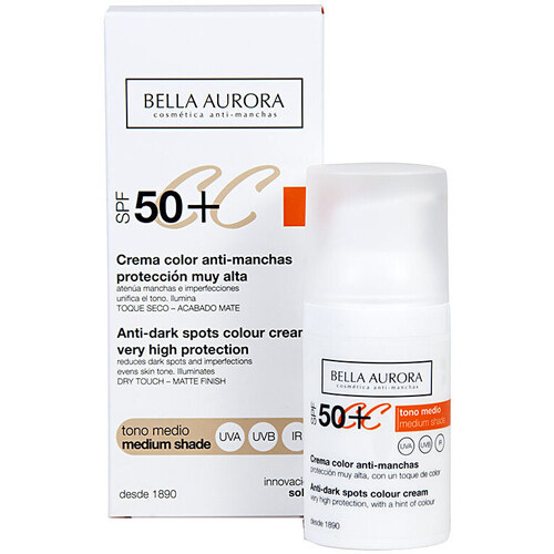 Beauté Femme Maquillage BB & CC crèmes Bella Aurora Cc Cream Anti-manchas Spf50+ tono Medio 