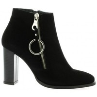 Chaussures Femme Bottines Vidi Studio Boots good cuir velours Noir