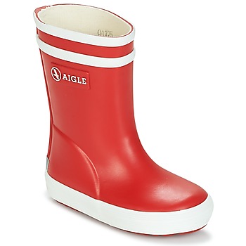 Chaussures Enfant Bottes de pluie Aigle BABY FLAC Rouge / Blanc