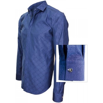 Andrew Mc Allister chemise tissu jacquard wembley bleu Bleu