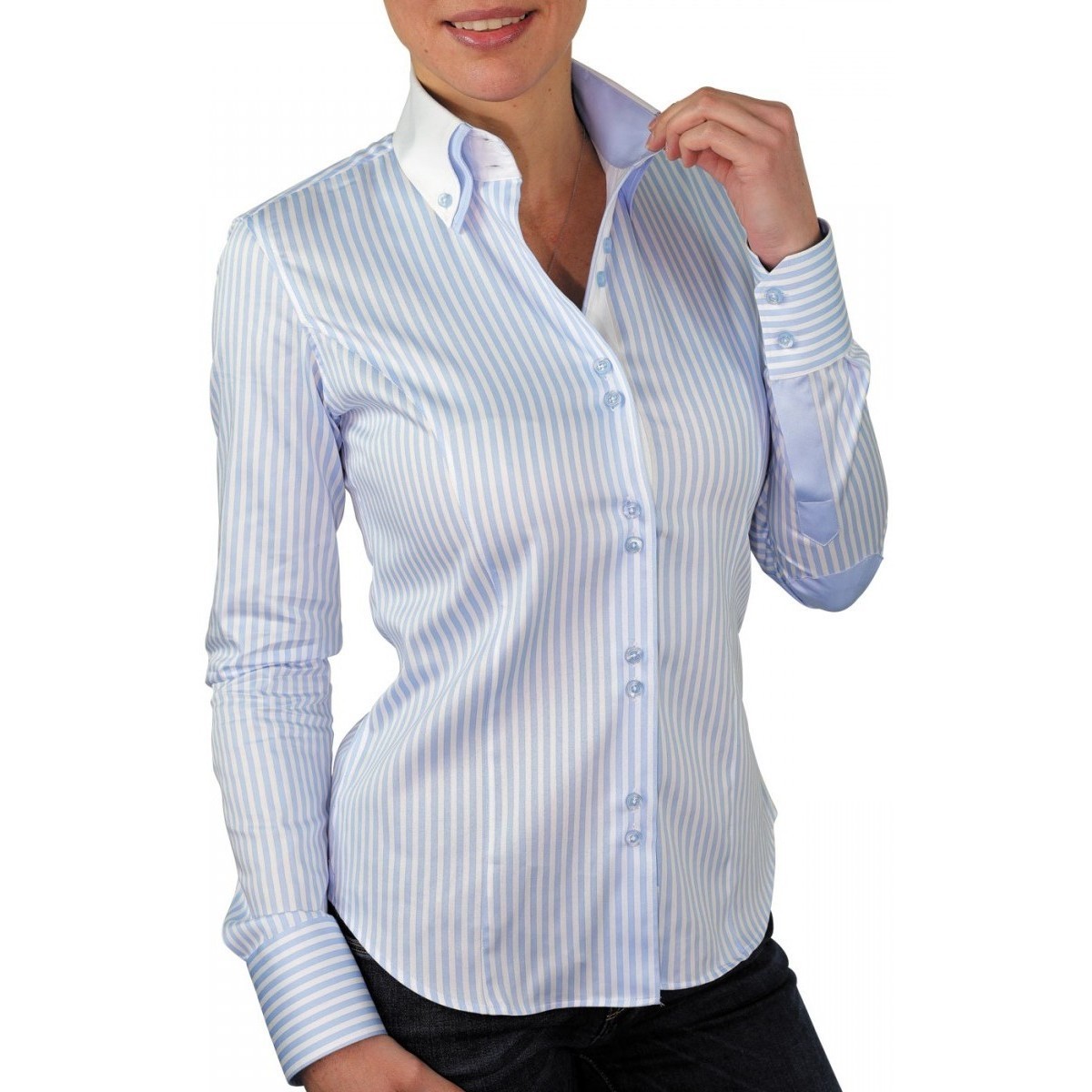 Vêtements Femme Chemises / Chemisiers Sandales et Nu-piedser chemise italienne borsalino bleu Bleu