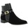 Chaussures Femme zapatillas de running constitución fuerte apoyo talón talla 35.5 Boots cuir velours Noir