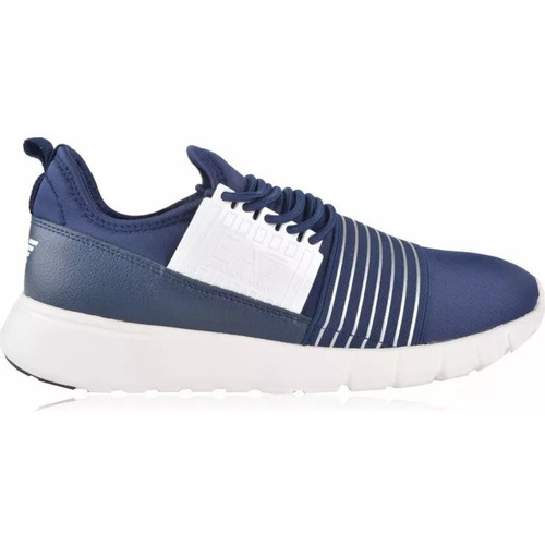 Chaussures Homme Baskets basses Ea7 Emporio Armani leather Racer Slip Trainers Bleu