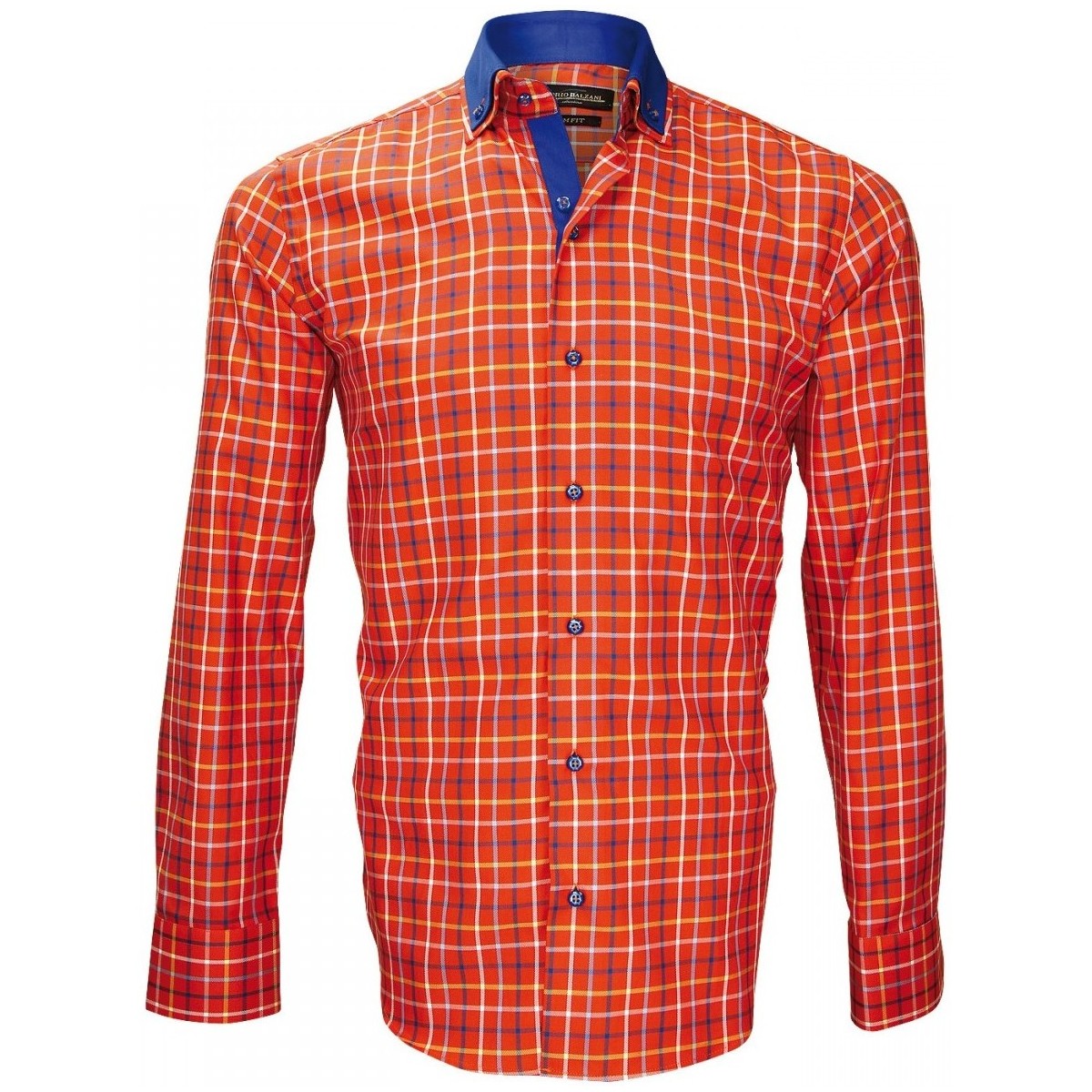 Vêtements Homme Chemises manches longues Emporio Balzani chemise a coudieres colloseo orange Orange