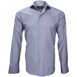 Vêtements Homme Chemises manches longues Emporio Balzani chemise repassage facile tiburtini bleu Bleu