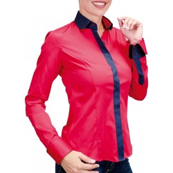 Vêtements Femme Chemises manches longues Andrew Mc Allister chemise bicolore napoli rouge Rouge