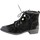 Chaussures Femme P110714 Boots The Divine Factory Bottine Lacet Noir