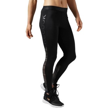 Vêtements Femme Pantalons Reebok Sport Workout Show Mesh Logo Noir