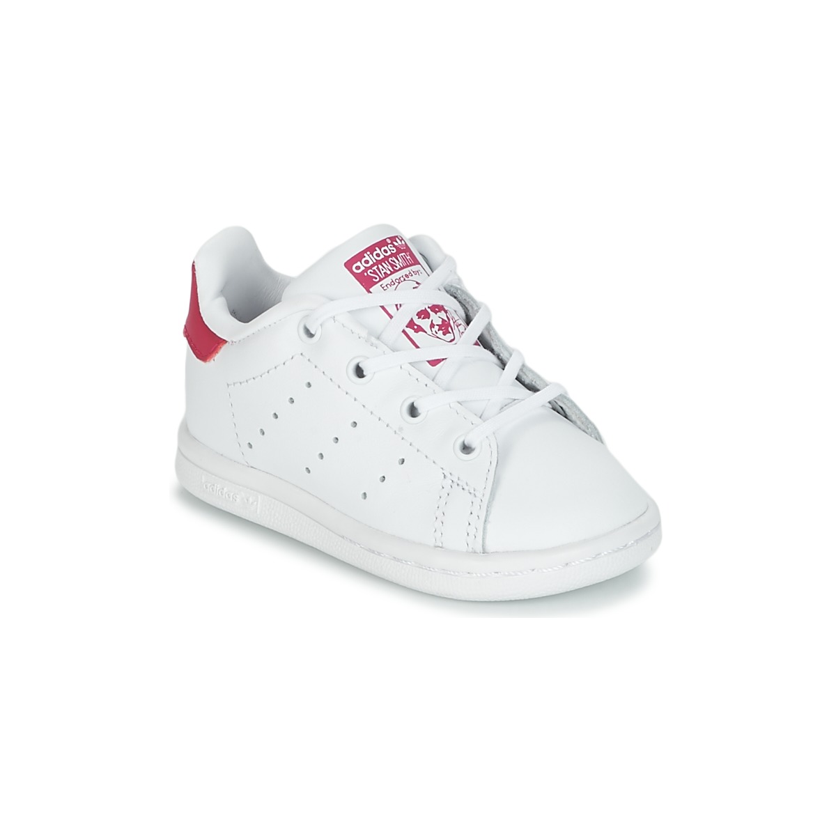 Chaussures Fille Baskets basses adidas Originals STAN SMITH I Blanc / rose