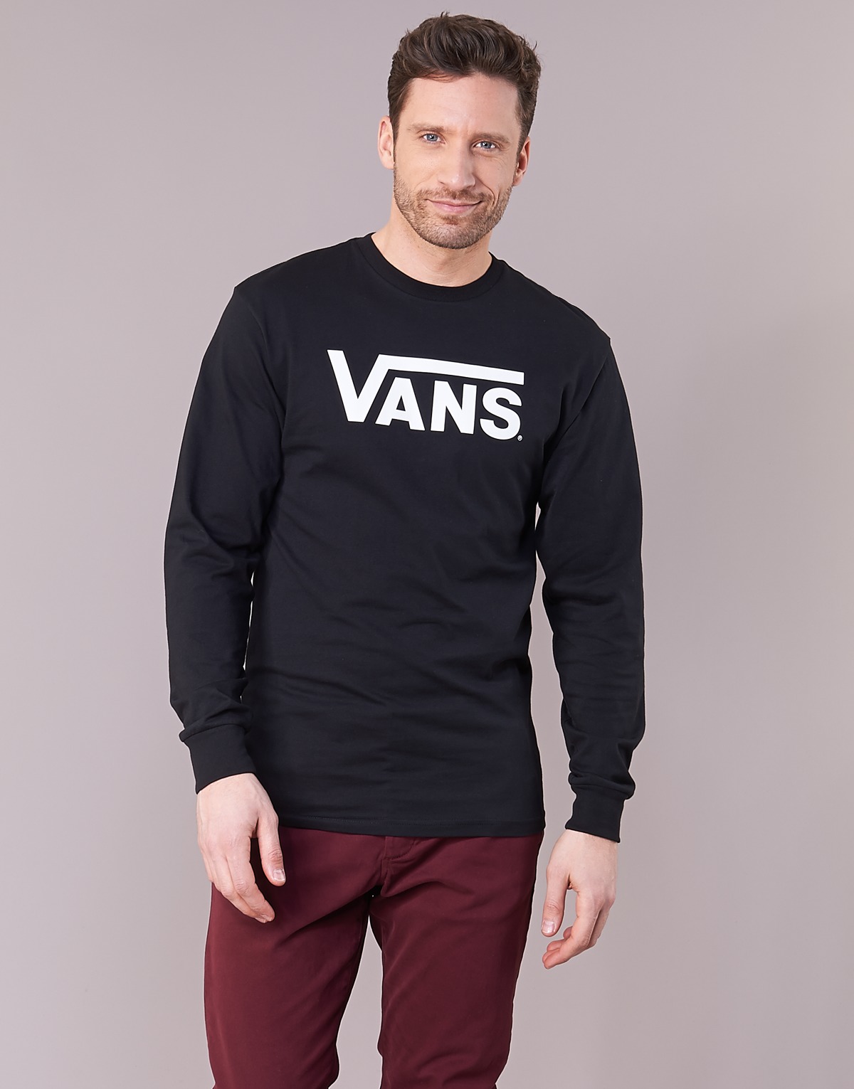 Vêtements Homme T-shirts manches longues Sid Vans Sid VANS CLASSIC LS Noir