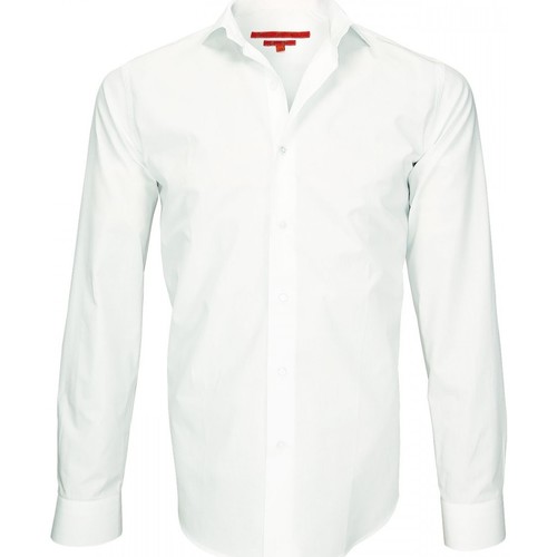 Vêtements Homme Chemises manches longues Bébé 0-2 ans chemise double fil 120/2 luxury blanc Blanc
