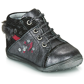 Chaussures Fille Boots Catimini ROULETTE Gris / Argenté