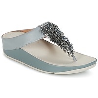 Chaussures Femme Tongs FitFlop CHA-CHA TOE-THONG SANDALS CRYSTAL Bleu